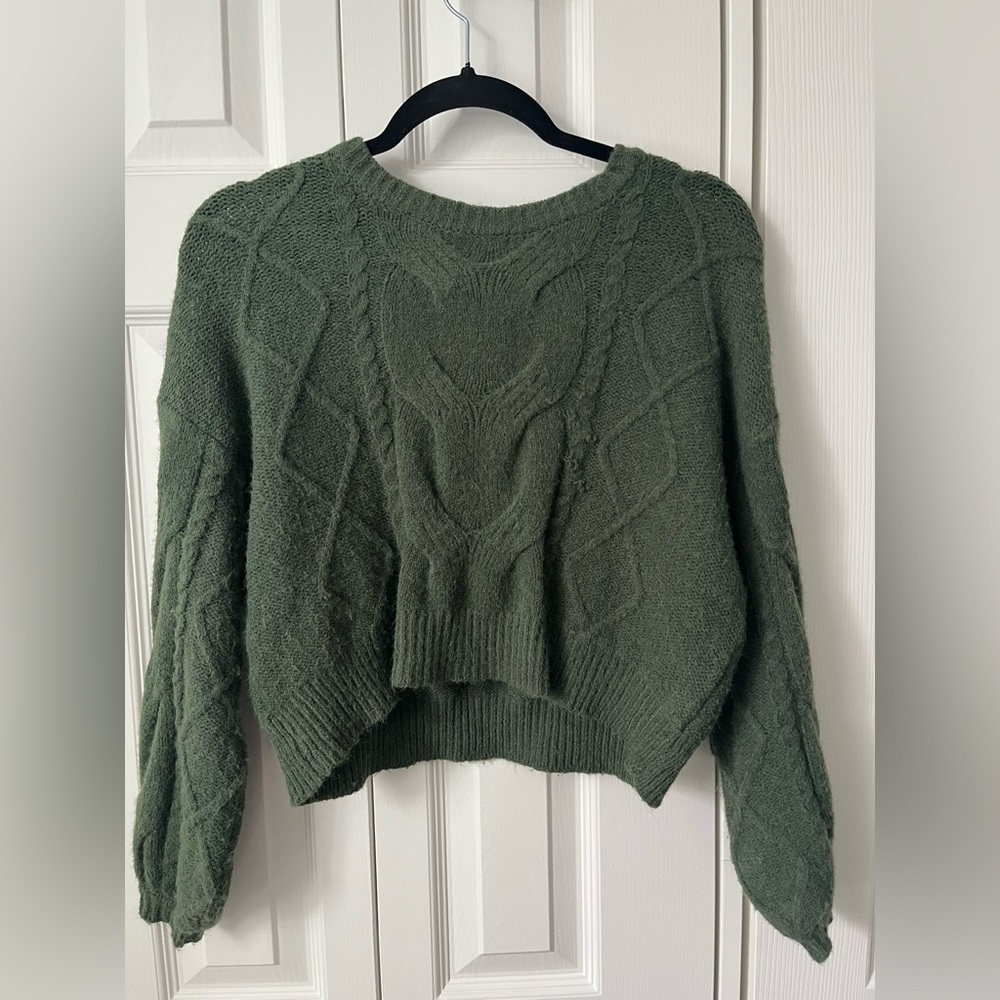Cropped Green Sweater - Size Small